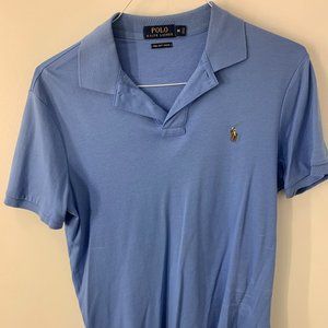 Men's Baby Blue Ralph Lauren Polo Pima Soft Touch